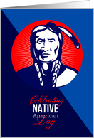 Celebrating Native American Day Retro Card