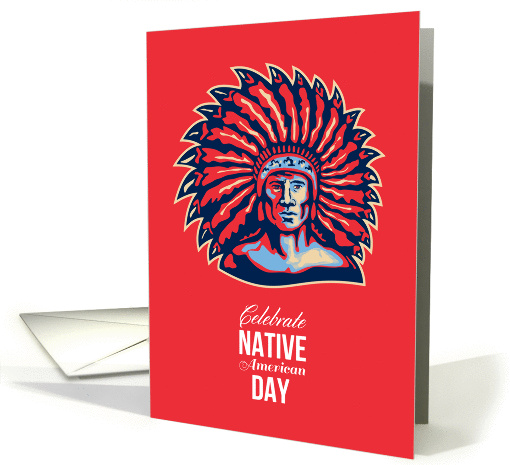 Native American Day Celebration Retro Poster card (1231884)
