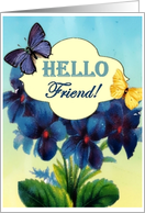 Hello Friend Forget Me Not’s card