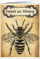 Bee Sweet as Honey Vintage Inspirational card