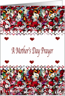 Mother’s Day prayer, brilliant flower colors with verse inside, card