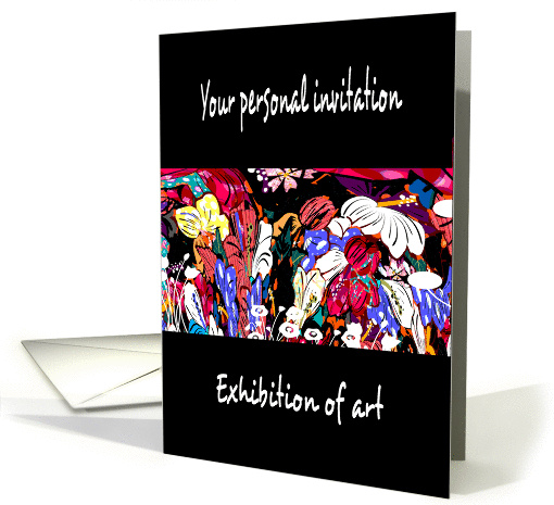 Art exhibition personal invitation, multi abstract... (1013239)