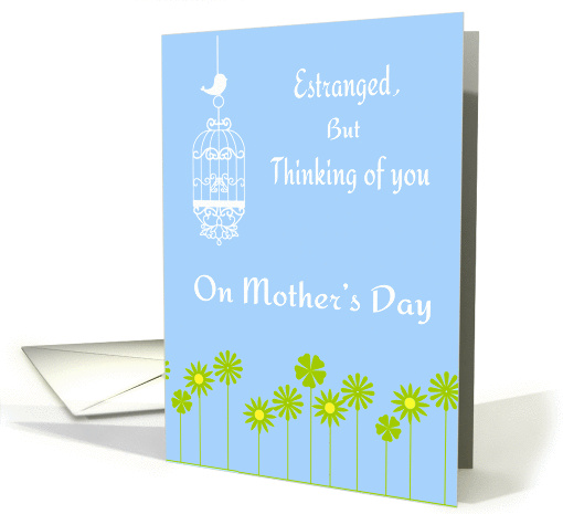 Estranged on Mother's Day, blue & white with daisies &... (1018957)