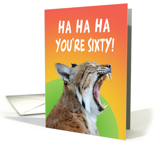 60th birthday wildcat screaming,ha ha ha, you're... (1055429)