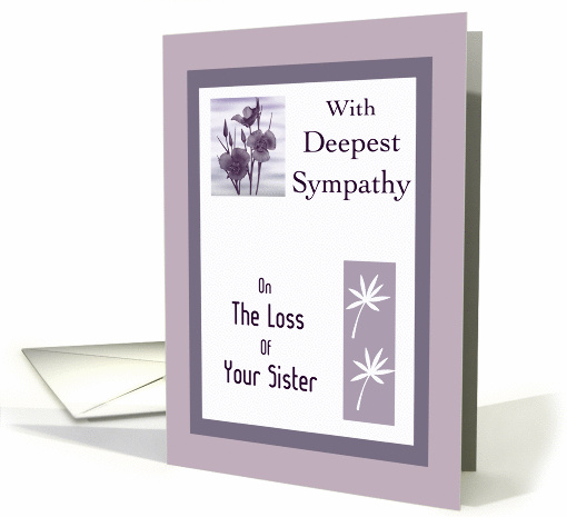 Loss of sister, deepest sympathy, mauve, pastel plum,... (1057425)