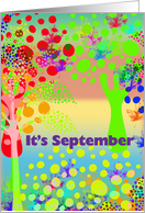 September birthday, It’s September, time to celebrate your birthday, card