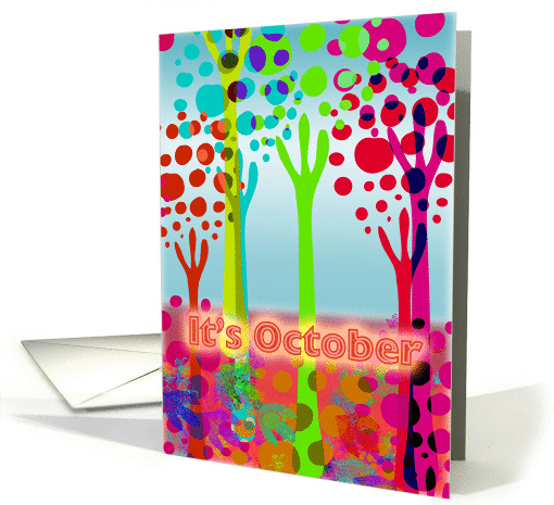 October birthday, It's October, time to celebrate your birthday, card