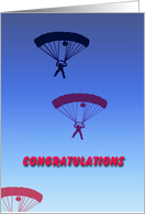First parachute jump, congratulations on your achievement card