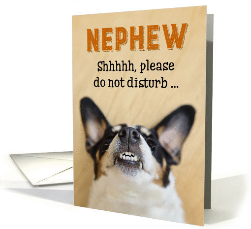 Nephew - Funny Birthday Card - Dog with Goofy Grin card (1083406)