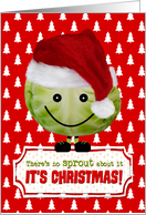 Funny Christmas Card The Happy Christmas Sprout card