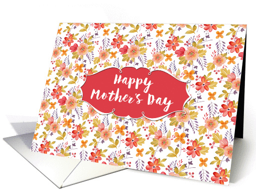 Mother's Day Card - Pretty Orange Flowers card (1374412)