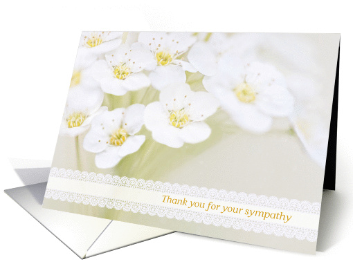 Thank You for your Sympathy - Soft White Flowers card (1378854)