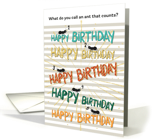 Humorous Birthday Card for Accountant - Ant Antics card (1385550)