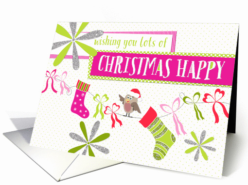 Fun Christmas Card - Colorful Christmas Happy card (1409586)