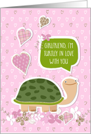 Funny Valentine’s Day Card for Girlfriend - Cute Turtle Cartoon card