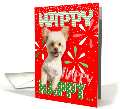 Happy Dog Christmas card (1427774)