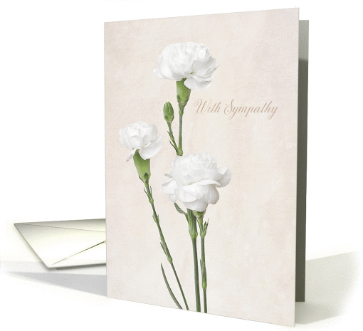 With Sympathy - White Carnations card (1438414)