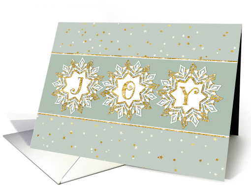 Christmas Card - JOY and Snowflakes card (1457306)