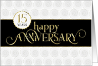 Employee Anniversary 15 Years - Prestigious - Black White Gold card