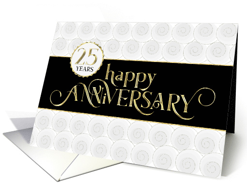 Employee Anniversary 25 Years - Prestigious - Black White Gold card