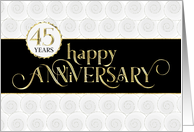 Employee Anniversary 45 Years - Prestigious - Black White Gold card