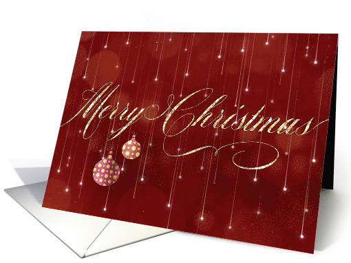 Christmas Card - Merry Christmas and String Lights card (1502888)