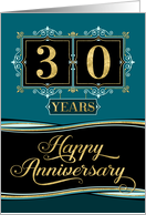 Employee Anniversary 30 Years - Happy Anniversary Decorative Formal card