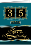 Employee Anniversary 35 Years - Happy Anniversary Decorative Formal card