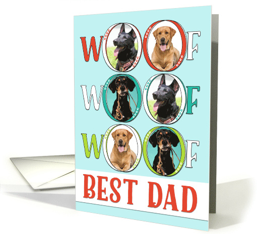 Father's Day Card - Add Six Photos into Woof Frames card (1518674)