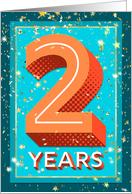 Employee Anniversary 2 Years - Bold Numbers card