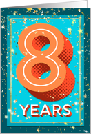 Employee Anniversary 8 Years - Bold Numbers card