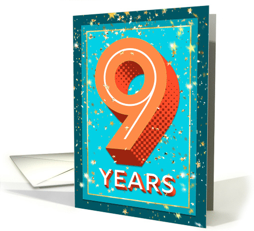 Employee Anniversary 9 Years - Bold Numbers card (1541648)