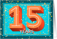 Employee Anniversary 15 Years - Bold Numbers card