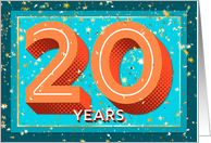 Employee Anniversary 20 Years - Bold Numbers card