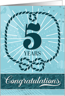 Employee Anniversary 5 Years - Nautical Theme card