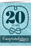 Employee Anniversary 20 Years - Nautical Theme card
