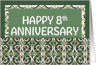 Employee 8th Anniversary Green Pattern card