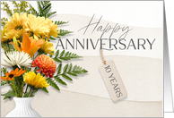 Employee 10th Anniversary Fresh Flowers card