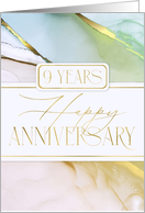 Employee 9th Anniversary Soft Abstract card