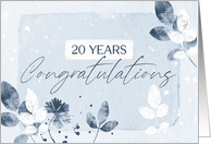 Employee 20th Anniversary Congratulations Artistic Nature card