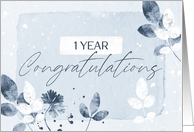 Employee 1st Anniversary Congratulations Artistic Nature card