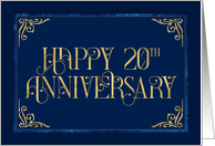 Employee 20th Anniversary Fabulous Font card