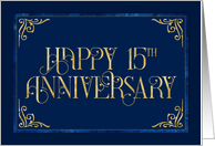 Employee 15th Anniversary Fabulous Font card