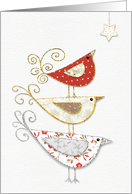 Three Little Birds Christmas card