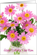 Step Mom Birthday Card - Pink Floral Abundance card