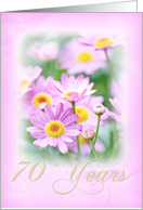 70th Wedding Anniversary Card - Dreamy Florals in Pink card