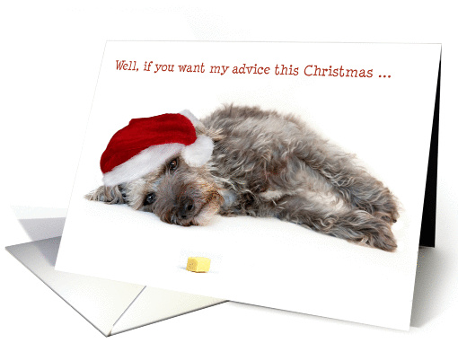 Humorous Christmas Card - Sound Advice from a Pup card (882979)