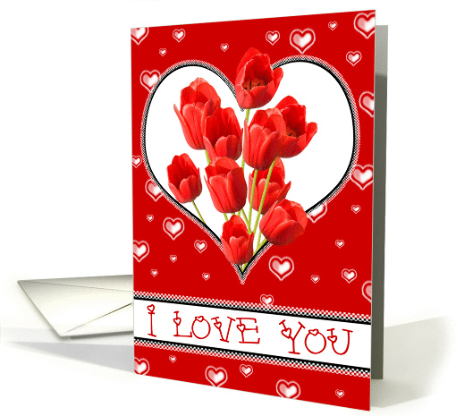 Valentine Card - Hearts and Tulips card (896182)