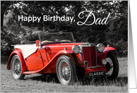 Dad Birthday Card - Red Classic Car card