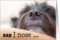 Dad Humorous Birthday Card - The Dog Nose card